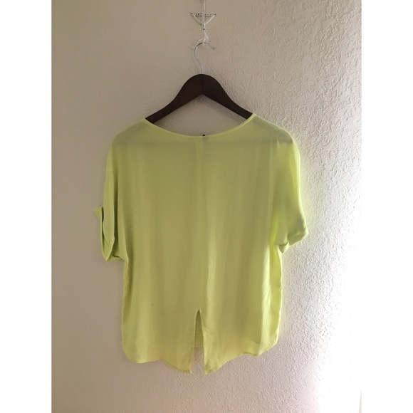 Mango (ASOS) | Neon Yellow Shirt Blouse - Picture 3 of 5
